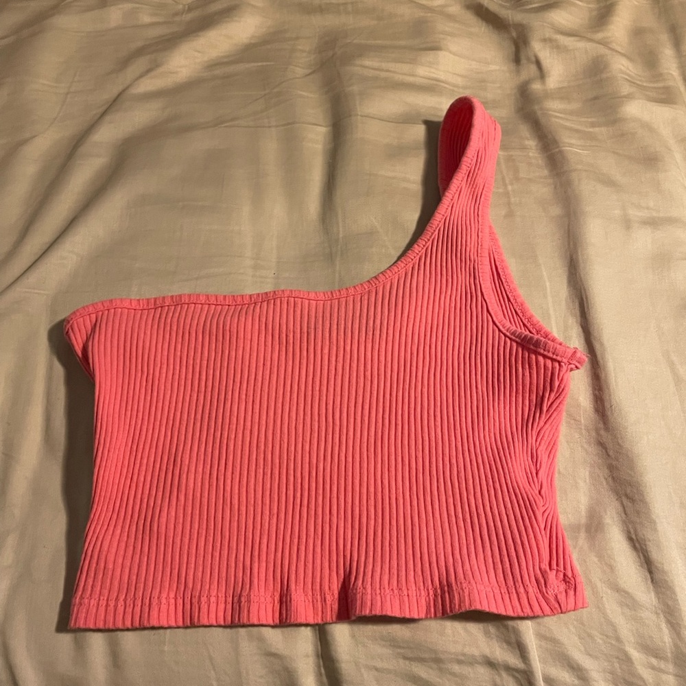 Pink One Strapped Cropped top